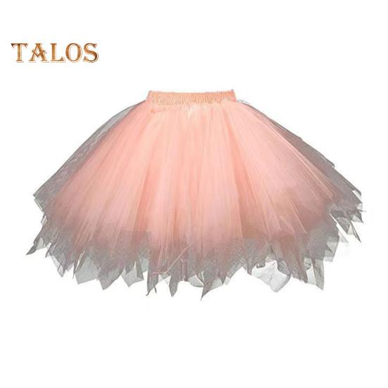 Женская юбка из тюля 50-х годов, юбка-пачка с эластичной талией, короткая балетная юбка-кринолин, карнавальный костюм, нижняя юбка