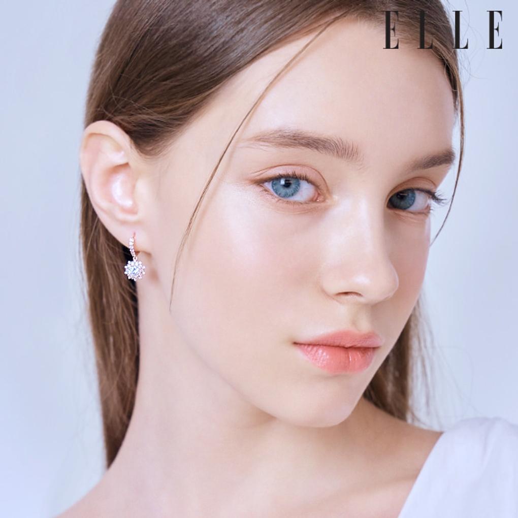 Серьги-гвоздики 14K Lori с кубическим цирконием (Золотая булавка) ELGPEE446