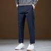 Мужские брюки, хлопковые повседневные эластичные мужские брюки, мужские длинные прямые брюки высокого качества, 4 цвета, большие размеры, брючный костюм