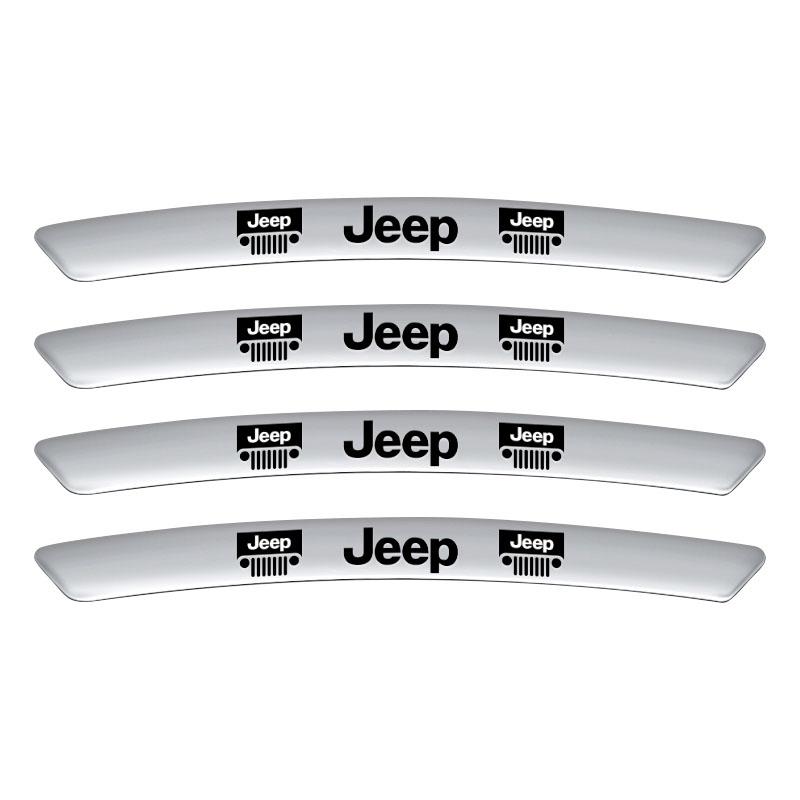Для Jeep 4 шт. Автомобильный значок Наклейки на диски Колесные диски Наклейки Аксессуары для тюнинга Compass Renegade Cherokee Wrangler JK Patriot Liberty 21DD
