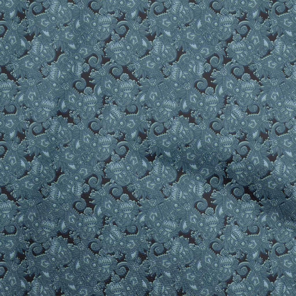 oneOone Cotton Poplin Brown Fabric Kalamkari Sewing Fabric By The Yard Printed Diy Clothing Sewing Supplies 42 Inch