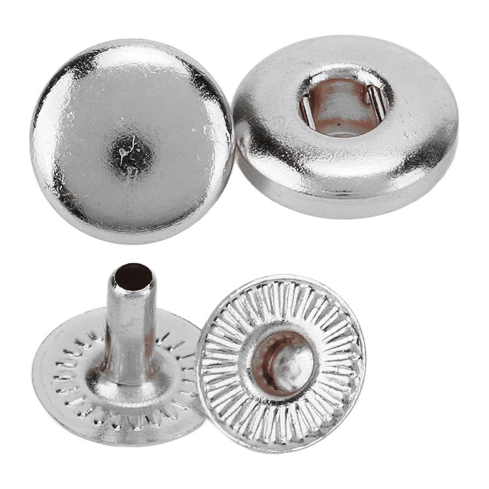200set Rounded Sewing Leather Snaps 8mm Size Metal Snap Fasteners Leather Craft DIY