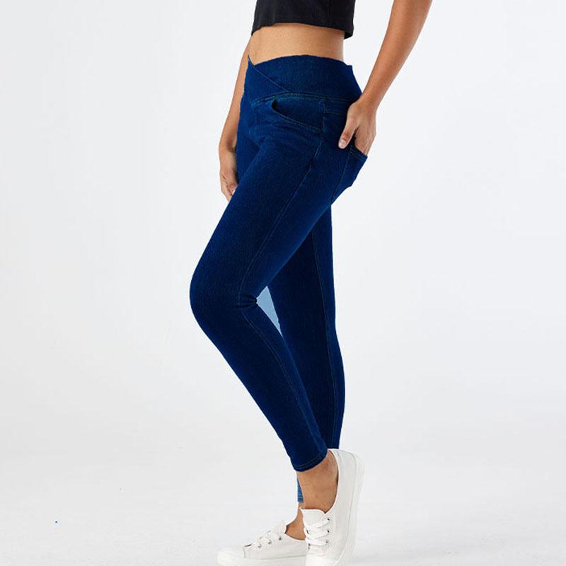 Slim High Waist Yoga Jeans Female Sexy Casual High Elasticity Denim Pants Women