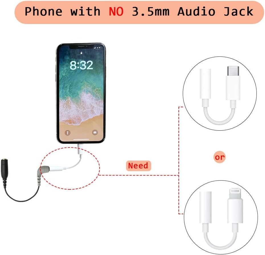 VECASDEN Кабель-адаптер для микрофона Rode SC4 TRS - TRRS 3 дюйма 3,5 мм,