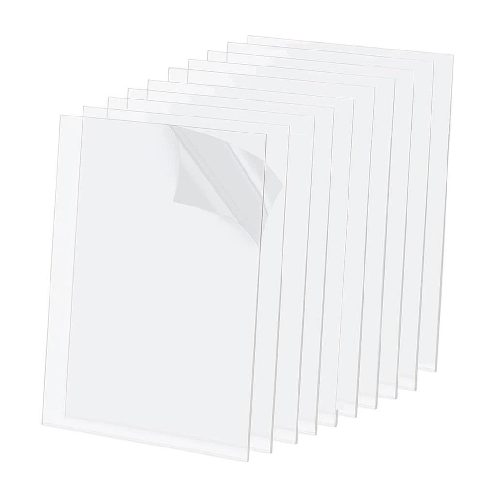 Clear Acrylic Photo Frame Sheet with Protective Film for Posters Invitations Signage and Wall Decoration