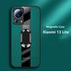 Case for Xiaomi 13 Lite Magnetic Ring Holder Plexiglass PU Leather Phone Cases for Xiaomi Mi 13 Pro 13 Ultra Soft Cover