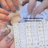 Ins-Style Laser Gold & Silver Star & Moon Nail Stickers with Adhesive Back