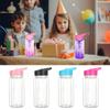 NEW 300ml Capacity Snow Globe Tumbler Reusable Break-Resistant Water Bottles Double Layers Pre-Drilled Mason Jar Cups Children