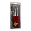 Set De Couteaux Mondadores Arcos Nova 189622 En Acier Inoxydable Nitrum Et Mango Rouge Polypropylène 3 Pièces Sous Blister.
