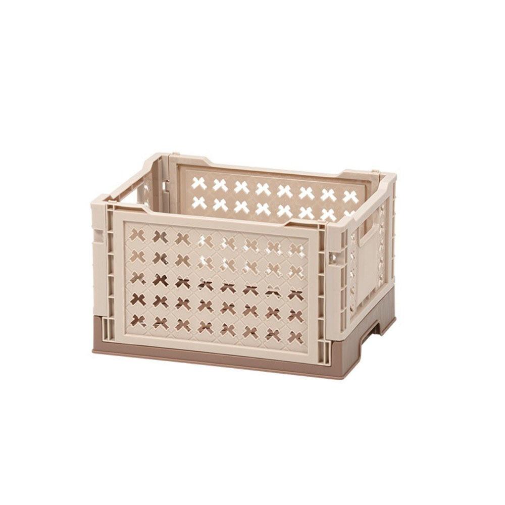 Collapsible Foldable Storage Basket 6 Colors Sundries Storage Bin Plastic Crate Box  Makeup Jewelry