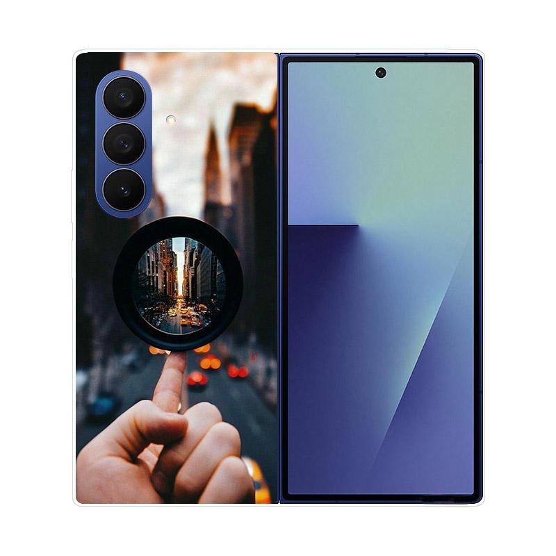 Для Samsung Galaxy Z Fold 7 6 5 4 3 2 Чехол Прозрачная Защитная Задняя Крышка Жесткий ПК Корпус Для Samsung Z Fold7 Fold6 Fold5 Чехол