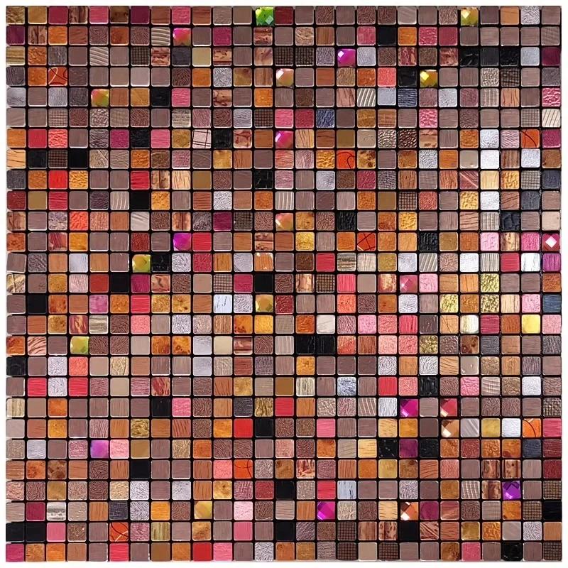 3D европейская гладкая металлическая мозаика настенная наклейка самоклеящаяся плитка кухня ванная комната бар гостиная ТВ фон настенный декор палка