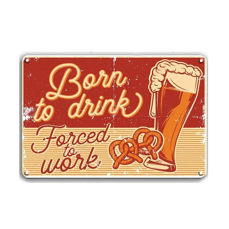 Винтажные приветствия, пиво, коктейль, жестяные вывески, декор, плакат, металлические вывески, настенная жестяная тарелка, живопись, человек, пещера, бар, кафе, художественные таблички, украшение