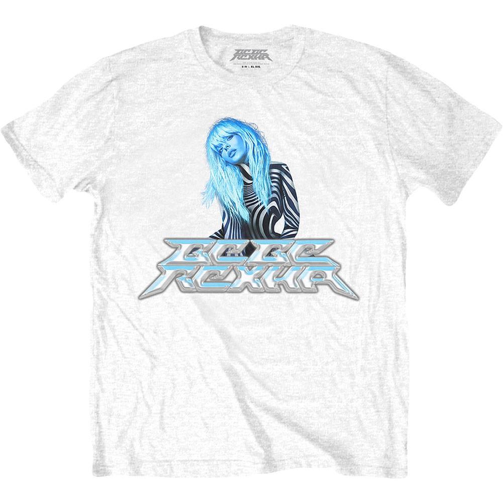 Men's Bebe Rexha Silver Logo Slim Fit T-shirt Medium White