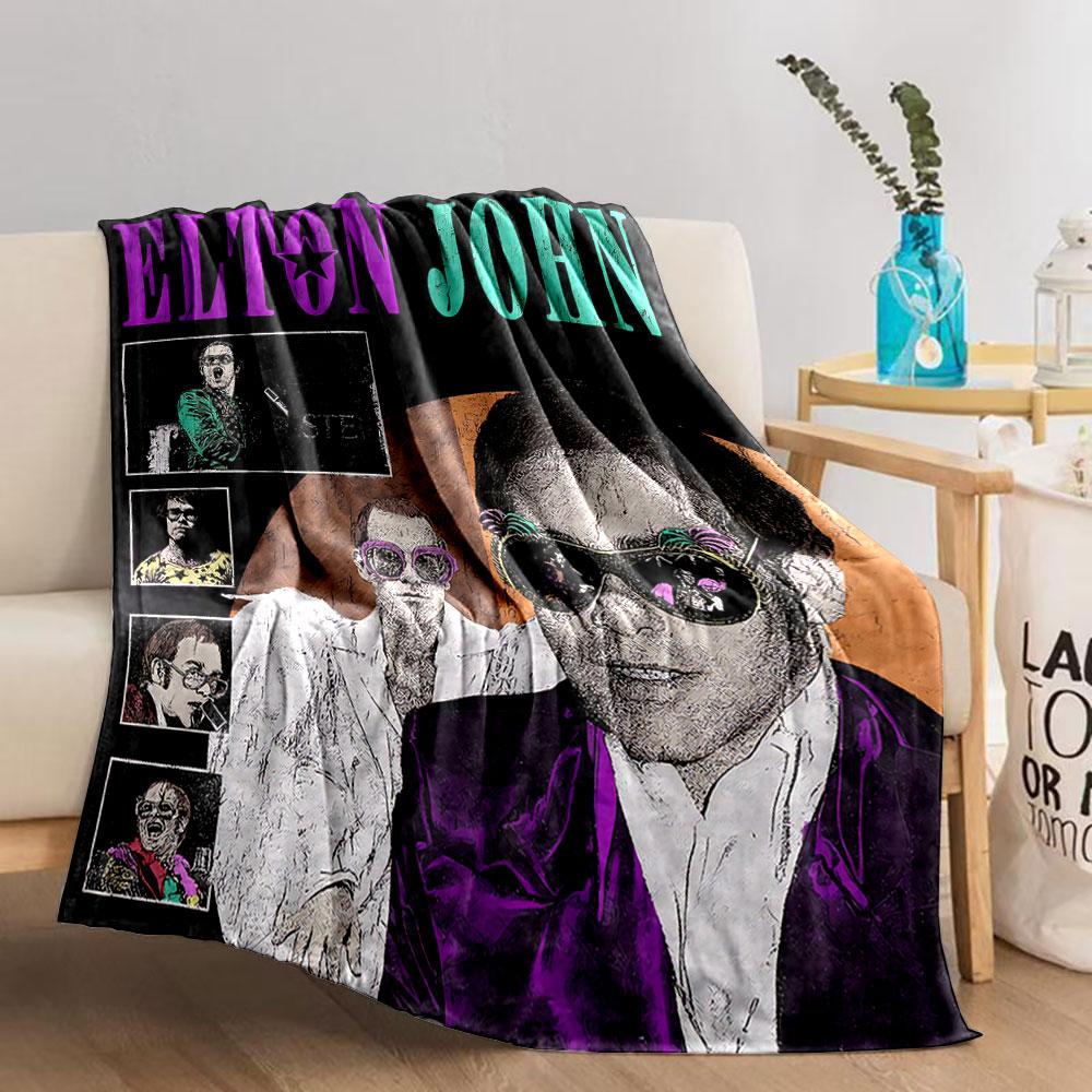 Pop Art Elton John Blanket for all seasons blanket lunch break throw gift