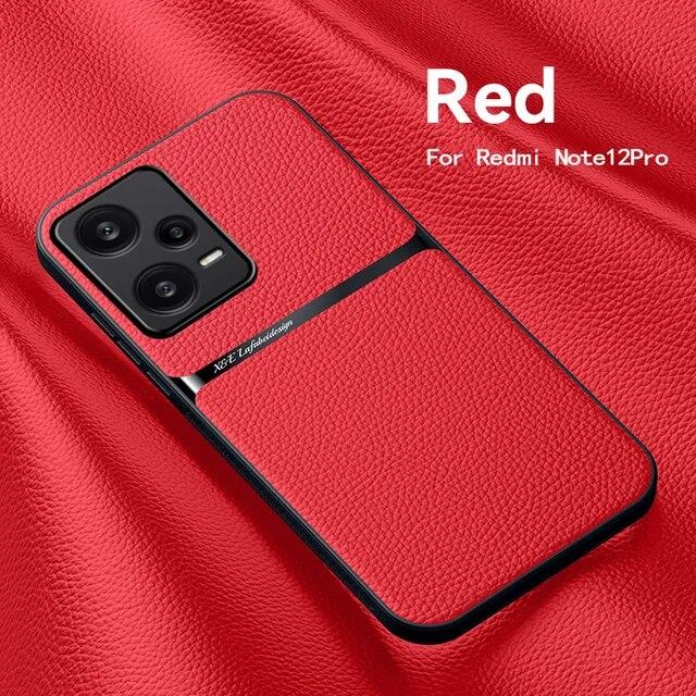 Для Xiaomi Redmi Note 13 Pro Plus автомобильный магнитный держатель силиконовый чехол для Redmi Note 12 Note 11 ProPlus 10S 9S кожаная текстура противоударная задняя крышка
