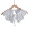 False Collar Dickey Collar Embroidery Collar Venise Lace Up Neckline Easy To Wear Detachable Collar Women