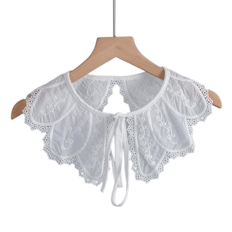 False Collar Dickey Collar Embroidery Collar Venise Lace Up Neckline Easy To Wear Detachable Collar Women