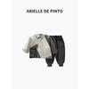 French Arielle De Pinto Boys' Suit New Casual Kidsren's Patchwork Shirt Two-Piece Autumn Outfit