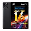 Android 16 Gemini AI Большой PD18W Widevine L1 Беспроводной Разделение Экрана FM-радио 10-дюймовый Планшет, Модель Wi-Fi, 24 ГБ+128 ГБ+1 ТБ Расширение, Экран, Легкий,