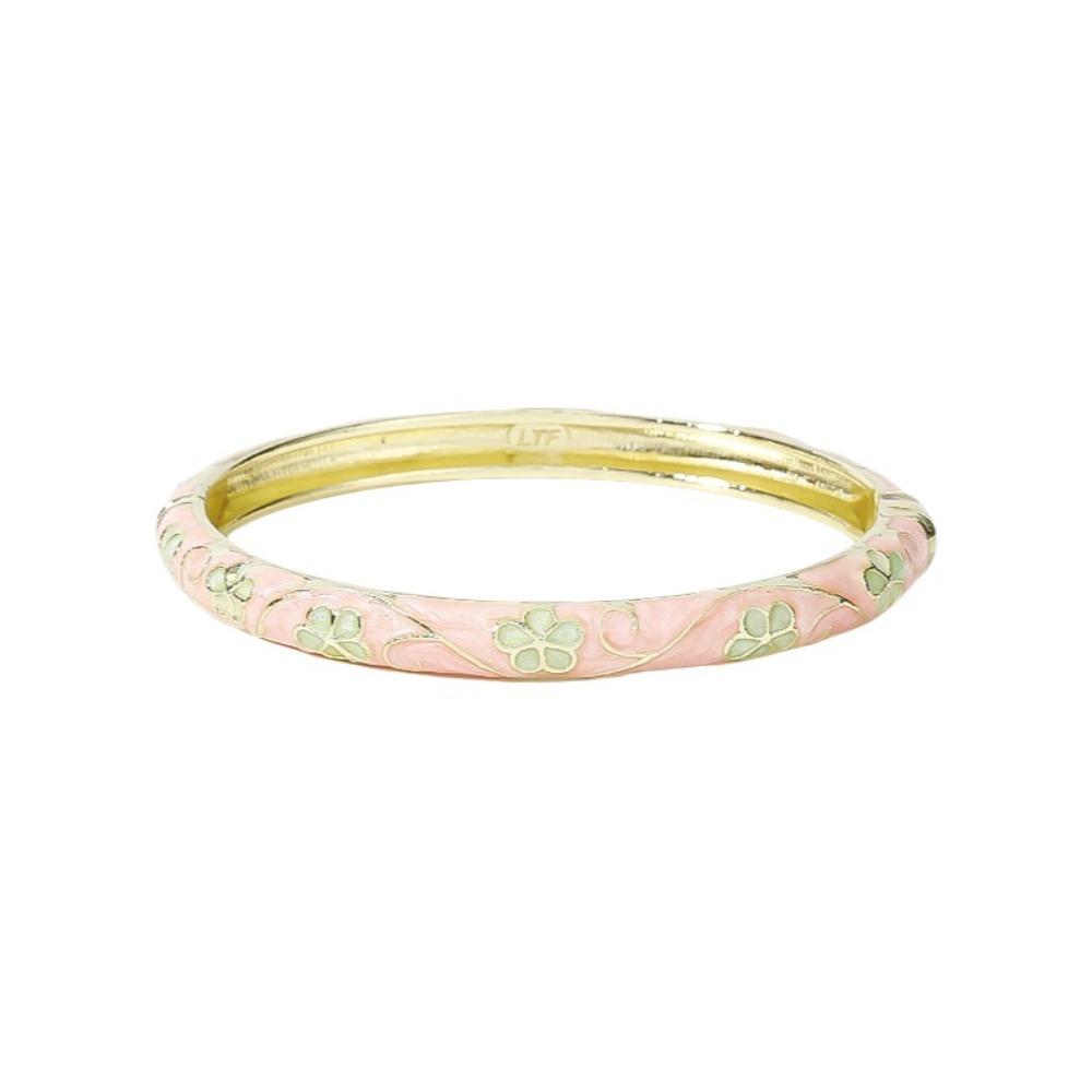 Colorful Flower Bangle Traditional Women's Hand Bracelet Vintage Vintage Cloisonne Bangle Girls