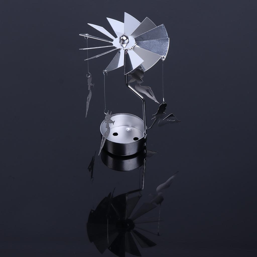 Вращающийся подсвечник, вращающийся подсвечник для чайных свечей, рождественский поднос для украшения стола, вращающиеся подсвечники для свадебного декора