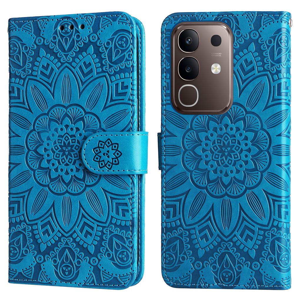 For vivo Y29 4G Case Sunflower Imprint Leather Wallet Phone Cover