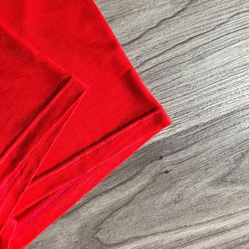 Ярко-красные мужские трусы-боксеры: Освежающий стиль разделения, дышащая поддержка мошонки, плоский дизайн штанины