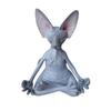 Креативная ПВХ Симуляция Бесшерстной Кошки Кошка Сфинкс Животные Фигурка Действия Игрушки Модель Животного Фигурка Игрушки для Детей Модель Животного Кукла