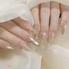 24 шт. Маникюр Длинные Миндалевидные Накладные Ногти Стилет Цветы Радуга Накладные Ногти Съемные Балерина Искусственные Ногти Сделай Сам