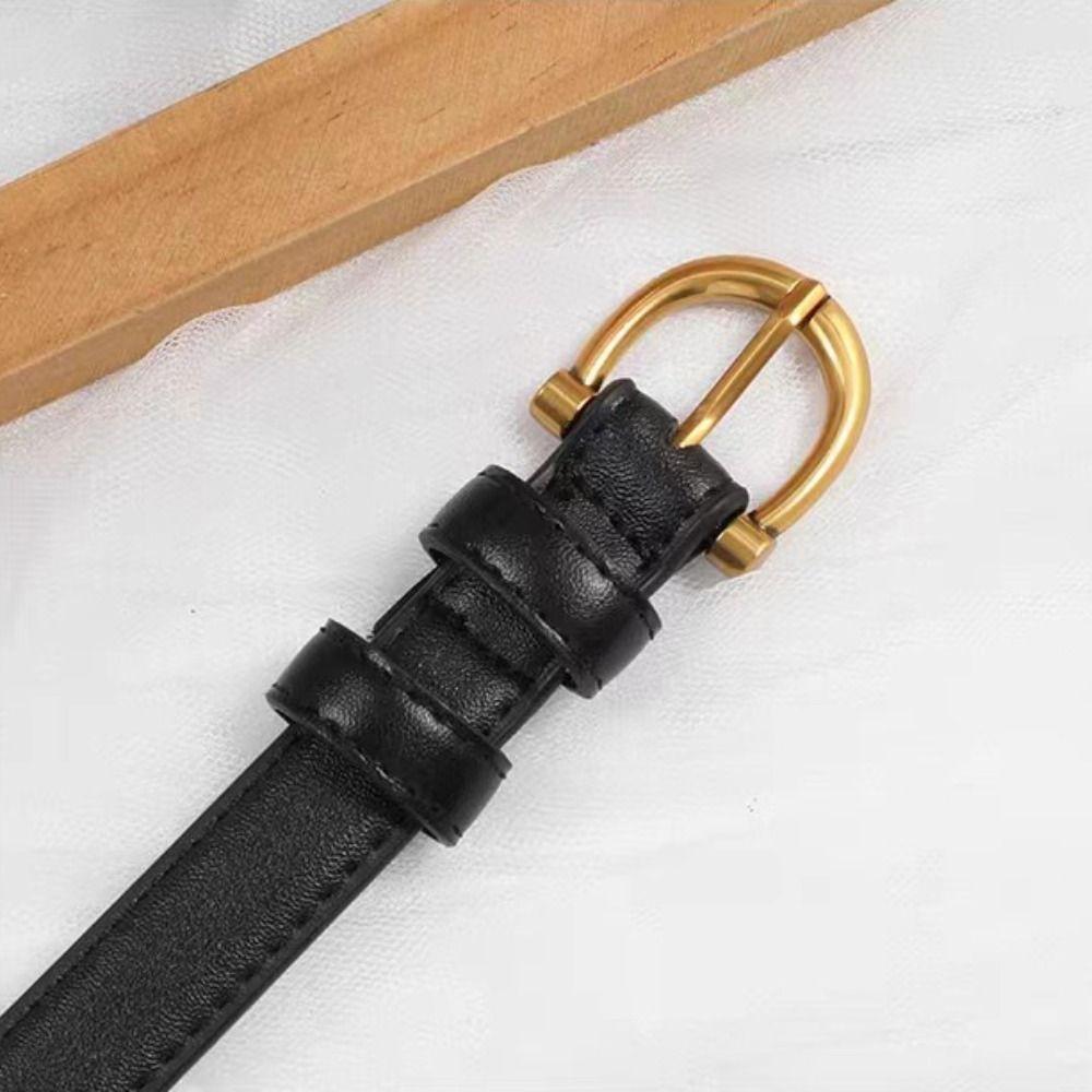 Jeans Decor Women Belt Thin Trouser Decoration Simple Pu Waistbands  Female/Girls