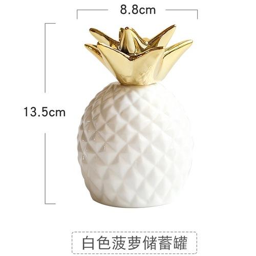 Ананасовый ящик для хранения Керамические украшения Копилка Украшения Ремесла Украшения для дома Аксессуары Модель резервуара для хранения Мебель