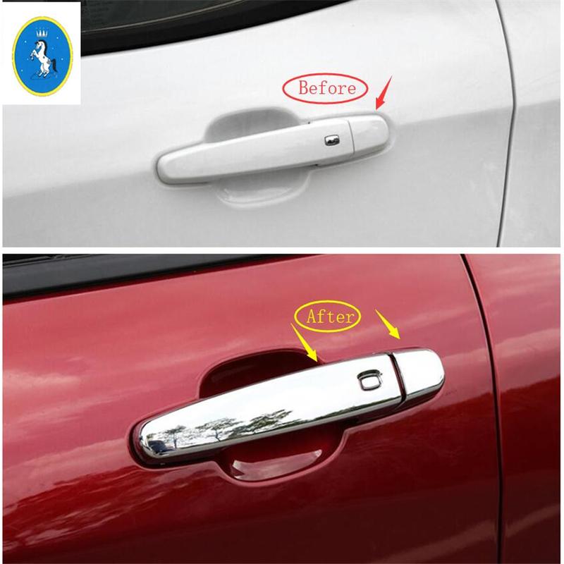 Car Door Handle Decoration Protection Cover Trim Fit For Chevrolet Equinox 2017 - Auto ABS Chrome Accessories Exterior Kit