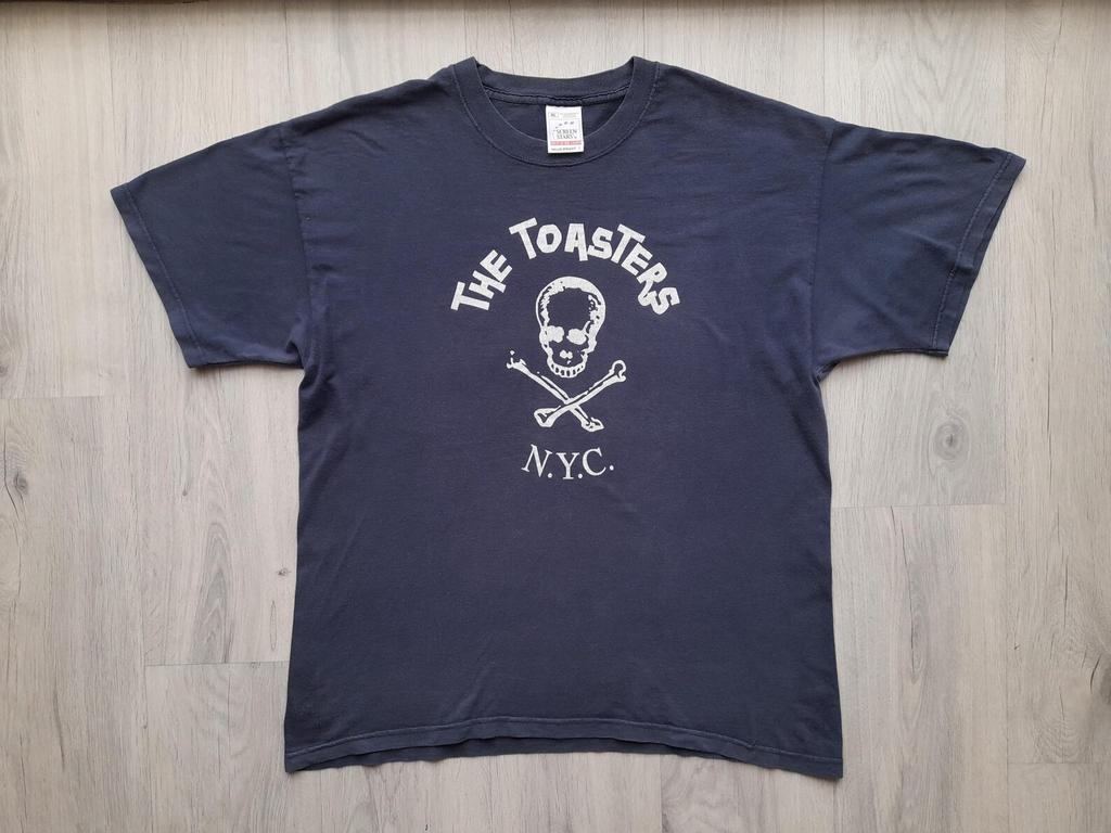 Винтажная футболка The Toasters NYC Ska Band Tour 2002 года, Футболка ska-группы из Нью-Йорка, The Toasters Европа 2002, Футболка с черепом и костями