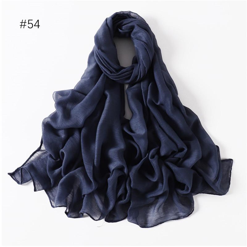 58 Colors Women Candy Color Voile Scarf Plain Solid Pashmina Female Warm Cotton Viscose Scarves Blanket Shawls And Wraps Bufanda