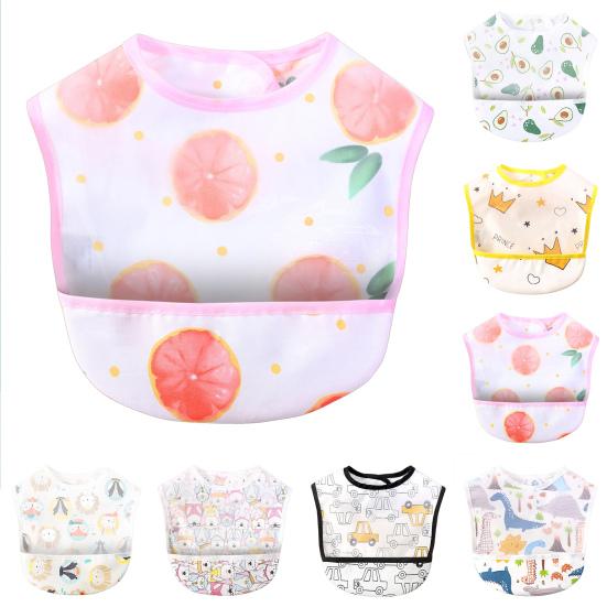 Детские регулируемый вырез горловины водонепроницаемый мягкий нагрудник для кормления фартук для ловли еды