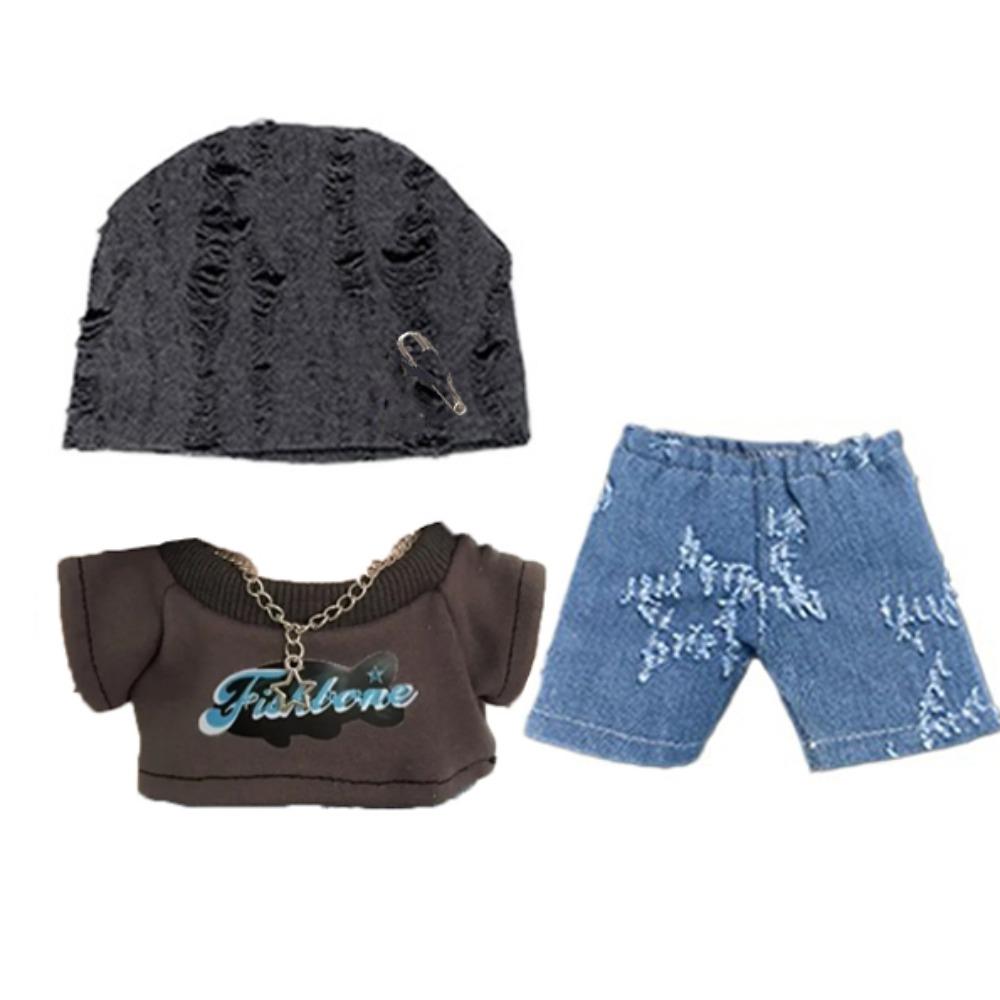 Крутой костюм для куклы-идола 20 см, одежда для куклы, сменный наряд, игра с переодеванием, миниатюрный набор с жилетом и брюками, реквизит для косплея и фотосессий