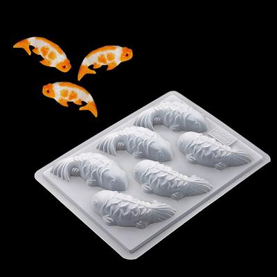 1 шт., 6 отверстий, рыба, карп, силиконовые формы для торта, 3D форма для изготовления мыла, инструменты для выпечки своими руками