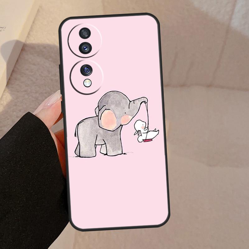 Cute Elephant Case For Honor X9a X9b X8 X9 X7 X6 a 8X 9X Cover For Honor Magic 5 4 Lite Pro 50 70 90 Lite