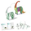 DJECO Color Assemble Play Dinosaur 5 Year Old Craft Dinosaur Paper Craft Kit 3D Paper Craft Cardboard Craft Paper Tyrannosaurus Dinosaur Educational