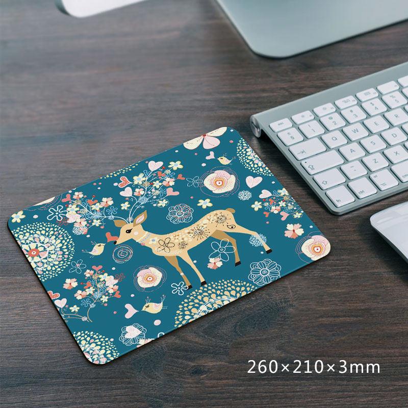210*260*3mm Mouse Pad Non-Slip Office Tables Desk Mat Oil Painting Style Mouse Carpet Rubber Base Desktop Pad