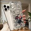 Phone case: 2D flat suitable for iPhone 18 17 16 15 14 13 Pro, transparent four corner protective case, winged girl, Christmas and Halloween gift