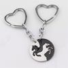 2Pcs Horse Matching Puzzle Keychain Animal Stainless Steel Key Chain Ring