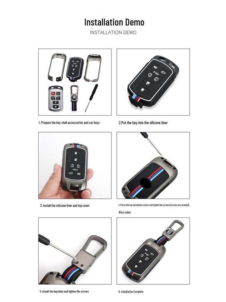 High-Grade Zinc Alloy Key Case for Imported Sienna - Durable, Stylish Buckle Design for Men