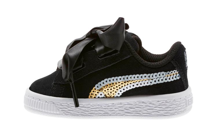 Puma Замшевые Кроссовки для Скейтбординга Низкие Сердце Трейлблейзер Sqn Детские Черные Возраст 3-7 Лет 368954-02