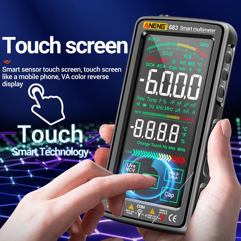 ANENG 683 682 681 Умный Цифровой Мультиметр LCD/VA Обратный Дисплей Измеритель Емкости Гц Ом Тестер Диодов AC/DC Измерительные Инструменты