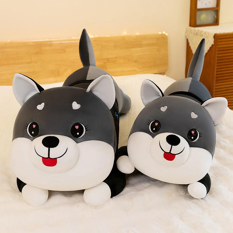 Lovable Husky Plushie Four-way Stretch Fluffy Soft Toy For Girls