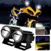 Motorcycle Mini Driving Light Dual Colo for Headlight Auxiliary Spotlight Lamp R ATV Scooter Fog Light Accessories 12V J7C9