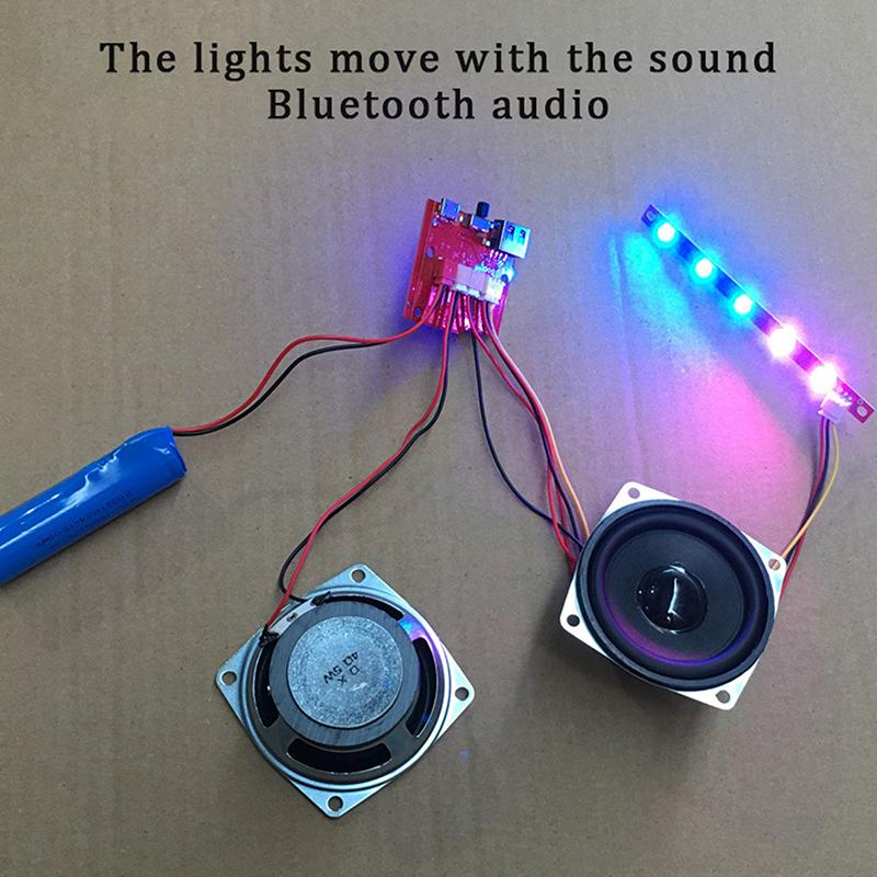 Беспроводной электронный модуль динамика печатная плата с усилителем декодер MP3 FM-радио аудио плата светодиодный двухканальный беспроводной модуль