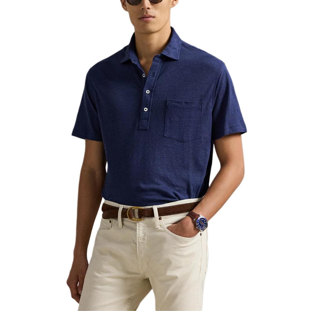Polo Ralph Lauren Прямой карман Короткий рукав Поло Стандартное издание Мужские топы 710B13500-002